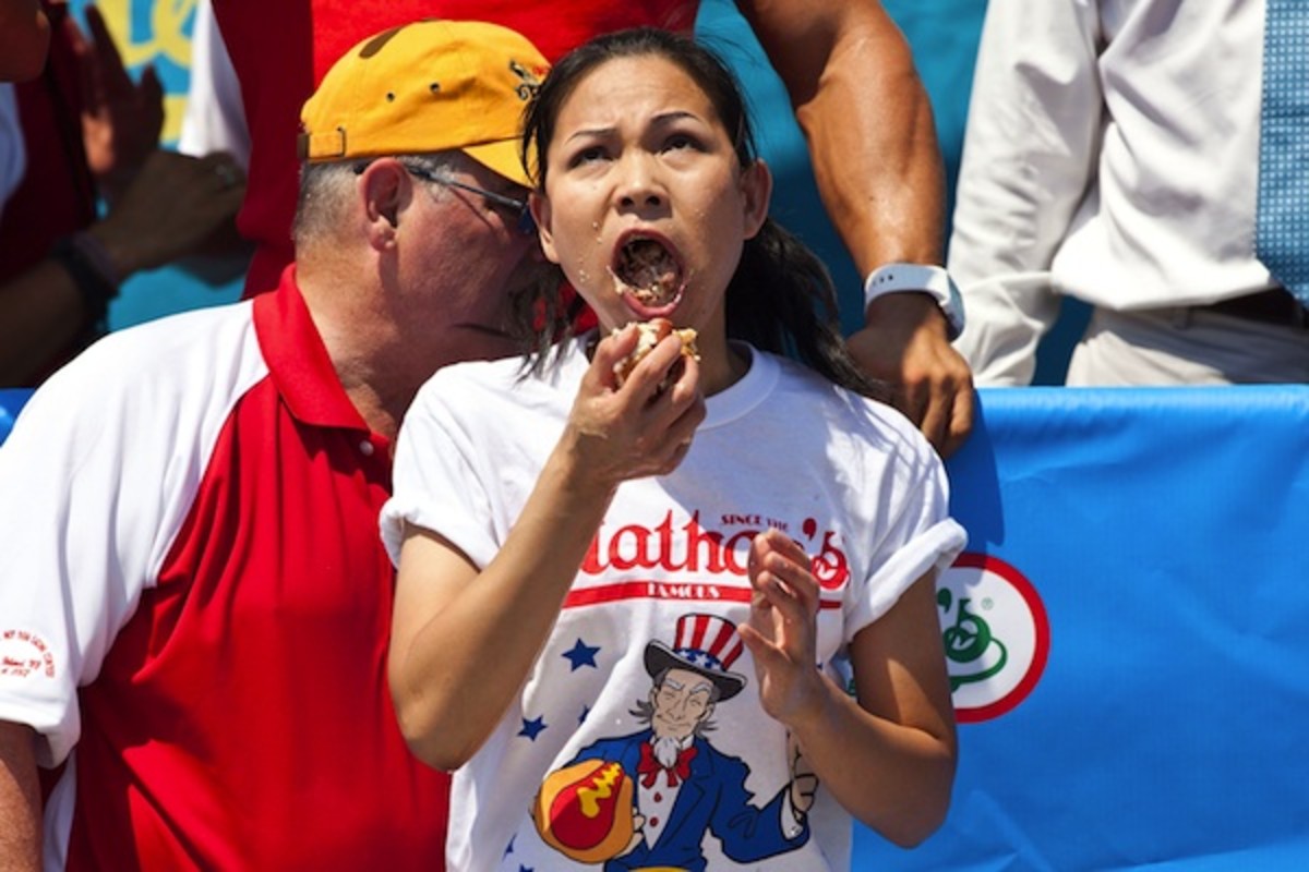 Competitors Vie For Ultimate Eating Prize At Nathan's Hot Dog Eating Contest