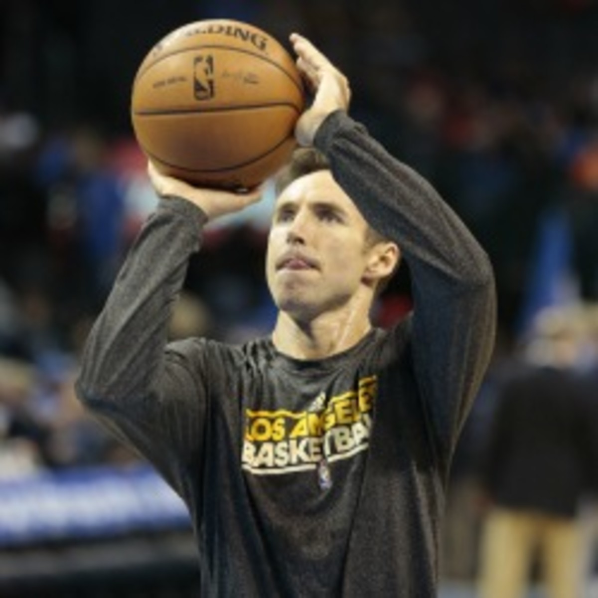 Steve Nash is a game-time decision for Saturday (Brett Deering/Getty Images)
