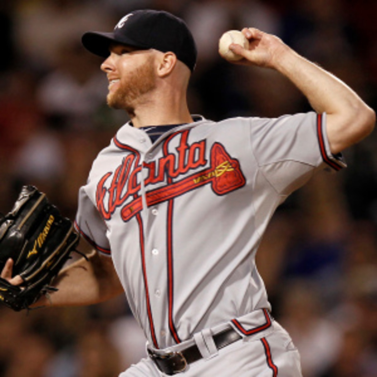 Jonny Venters will miss the next month because of an elbow injury. (Winslow Townson/Getty Images)