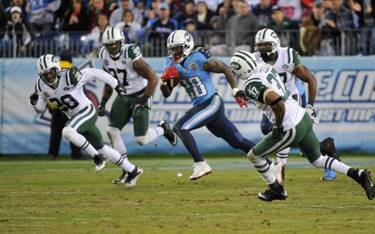 Chris Johnson thinks he has a 2,000-yard season in his future. (Frederick Breedon/Getty Images)