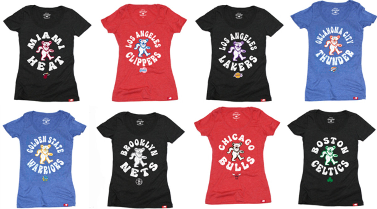 The NBA has partnered with the Grateful Dead to make exclusive t-shirt designs. (NBA)