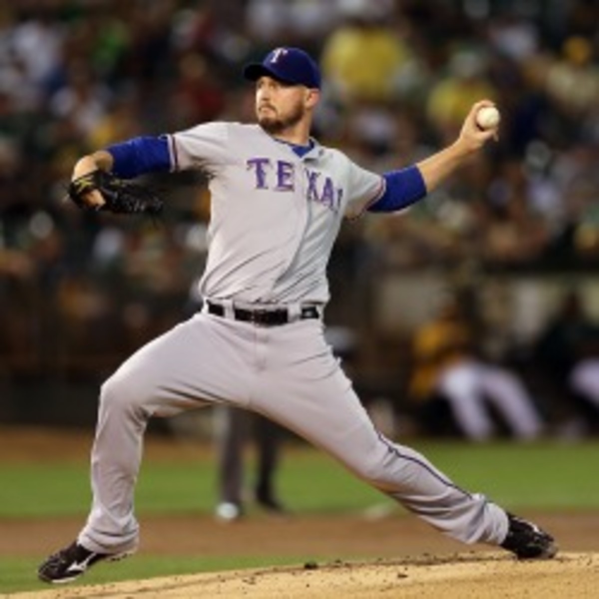 Rangers pitcher Matt Harrison signed a 5-year, $55 million extension on Wednesday. (Ezra Shaw/Getty Images)