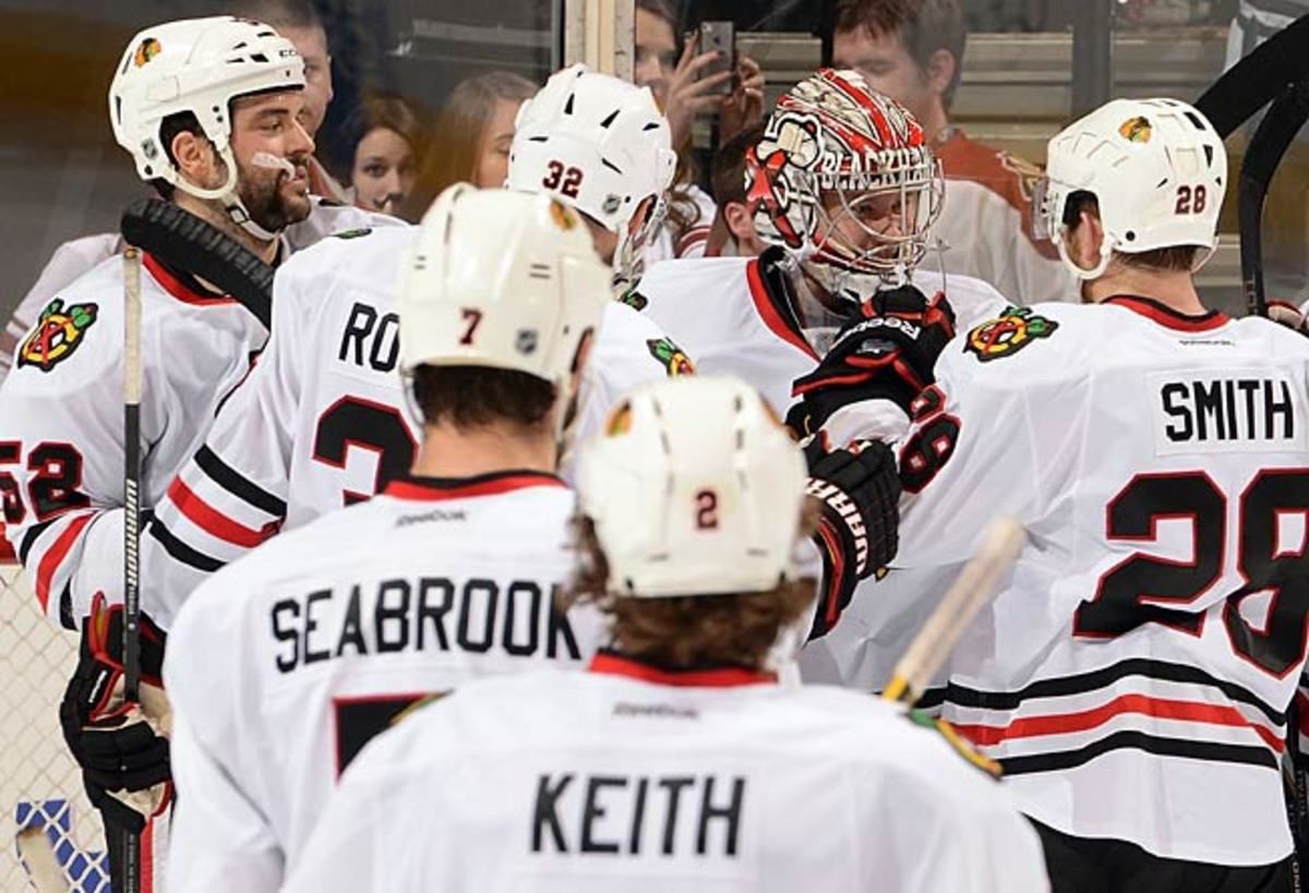 Even rookie goalie Antti Raanta got in on the fun as the Blackhawks tore up the road in seven games.