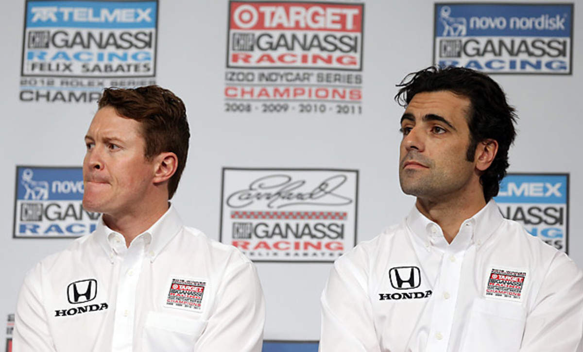 Scott Dixon, left, is often eclipsed by teammate Dario Franchitti, right, in fame and stature in IndyCar. 