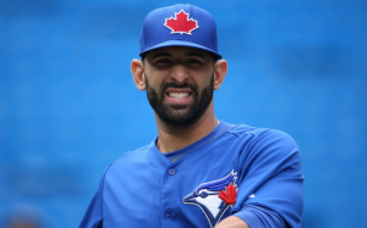 Jose Bautista will miss the remainder of the season with a femur bone bruise. (Tom Szczerbowski/Getty Images)