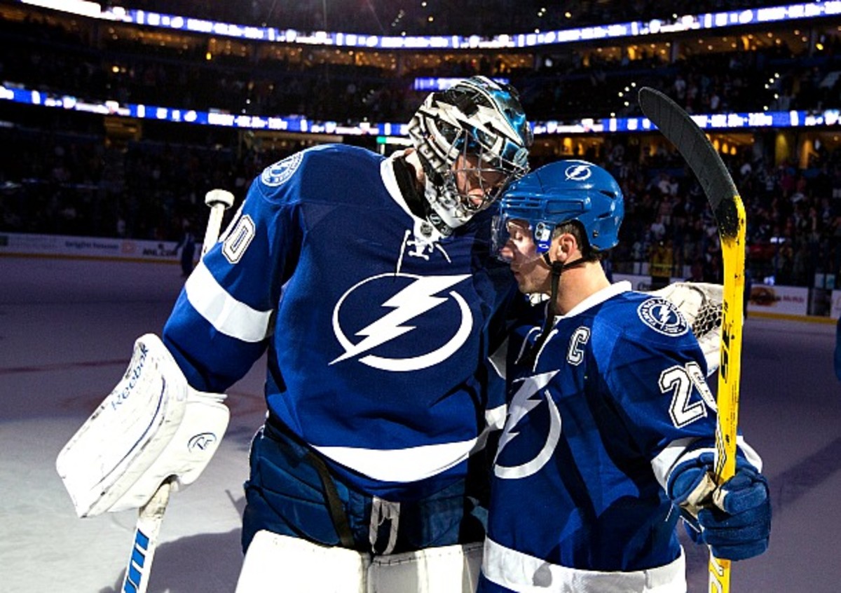 Ben Bishop and Martin St. Louis
