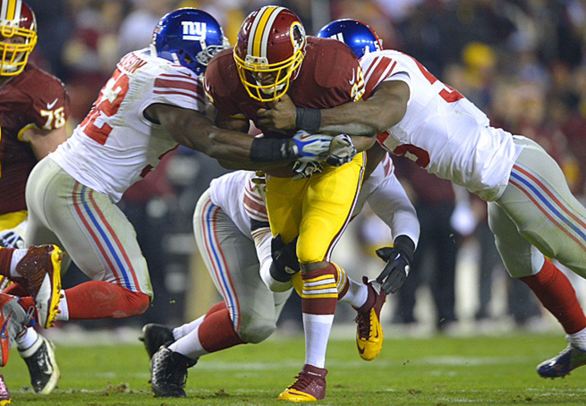 The Giants held Alfred Morris to just 26 rushing yards and 27 receiving yards in Week 13.