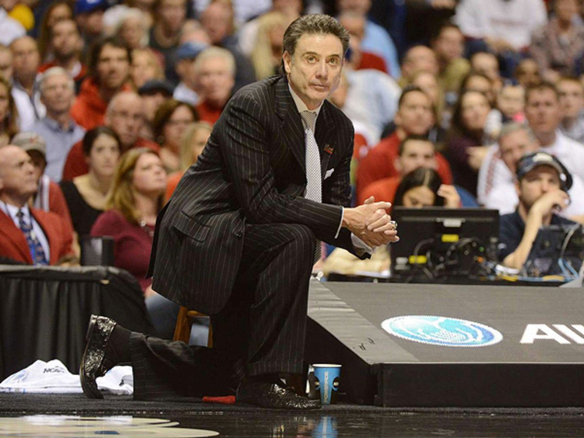 Rick Pitino will look for his second national title if Louisville top Wichita State Saturday. (David E. Klutho/SI)