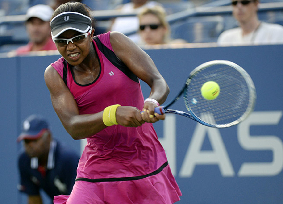 Victoria Duval won her first Grand Slam match Tuesday, upsetting 2011 U.S. Open champ Sam Stosur. 