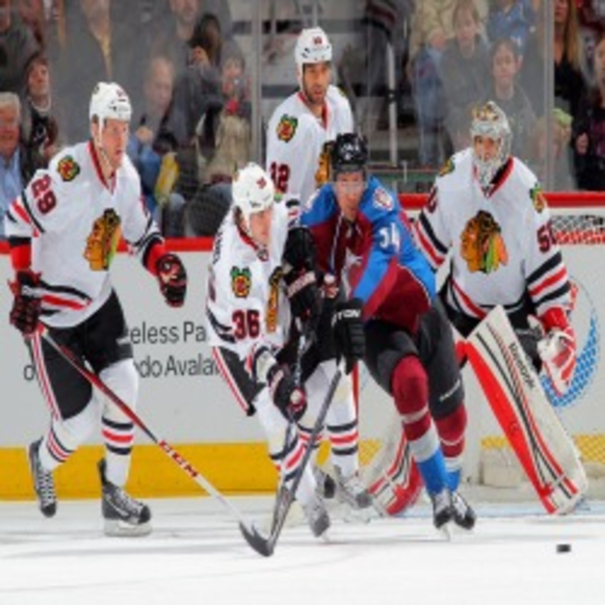 Chicago fails to extend their record-points streak in Colorado on Friday. (Photo by Doug Pensinger/Getty Images)