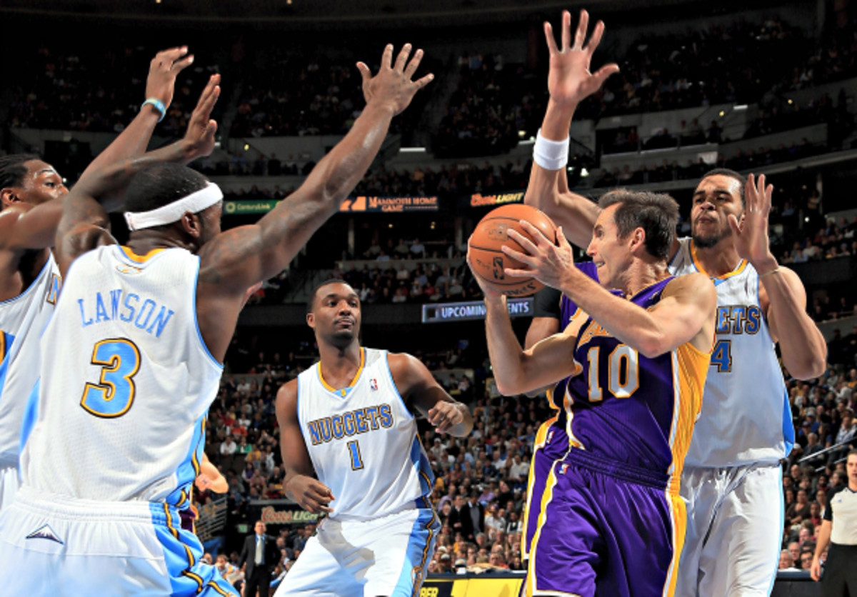 Denver Nuggets defense (Doug Pensinger/Getty Images)