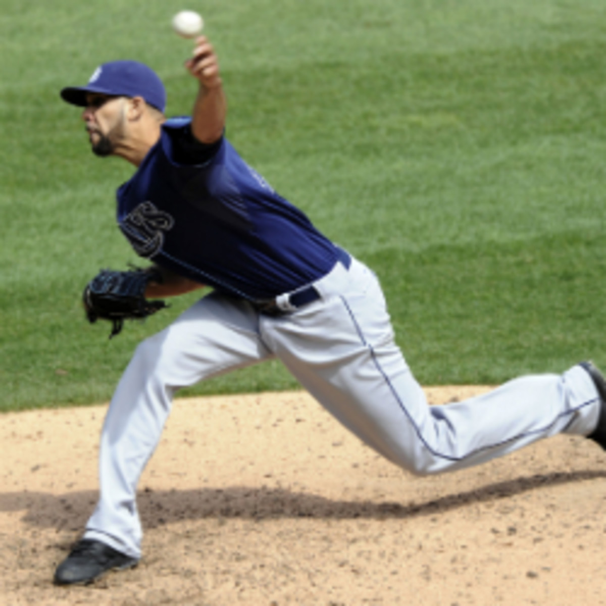 David Price and home-plate umpire Tom Hallion got into a war of words on Sunday. (Ron Vesely/Getty Images)