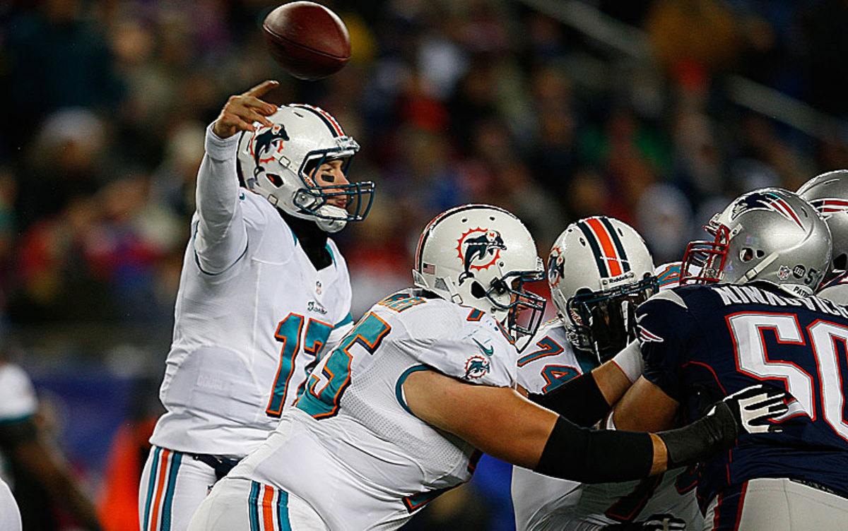 The Dolphins have lost seven straight games to the Patriots. (Jim Rogash/Getty Images)
