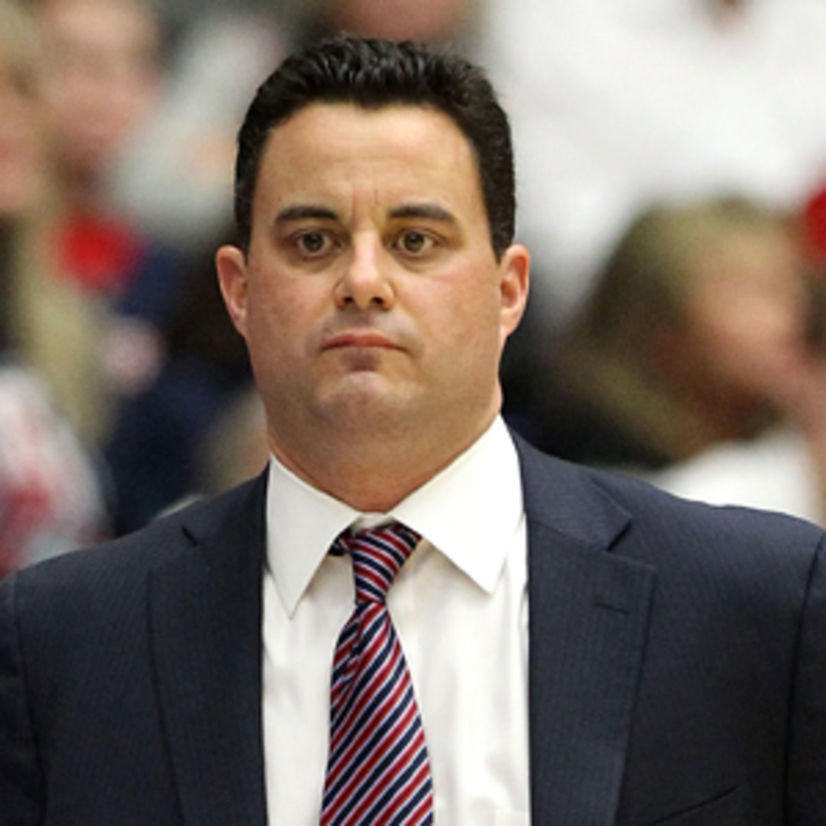Ed Rush resigned after saying he told Pac-12 officials he would reward them for giving Arizona coach Sean Miller a technical foul. (Christian Petersen/Getty Images)