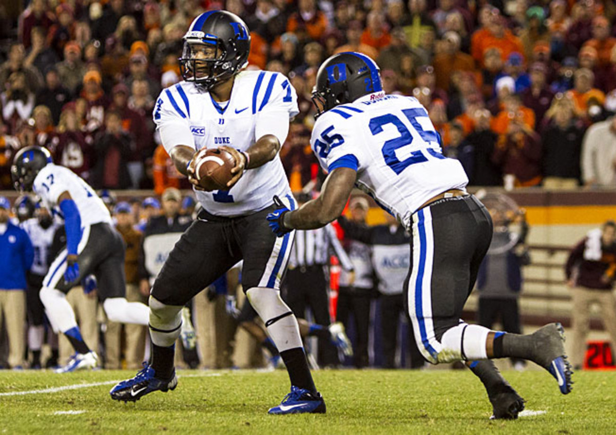 Despite struggling offensively, Anthony Boone (7) and Duke beat Virginia Tech to become bowl eligible.