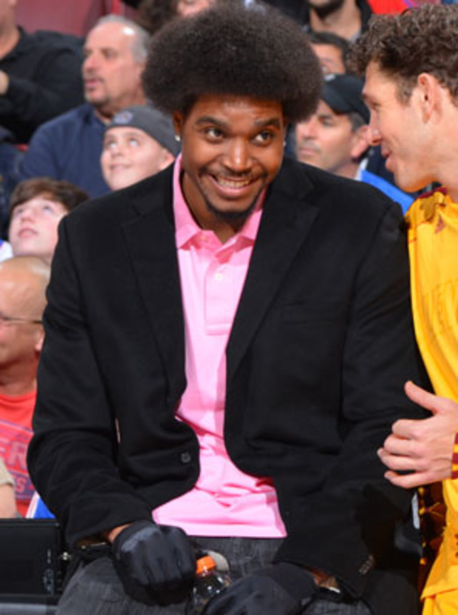 Andrew Bynum hasn't appeared in any games for the 76ers since being acquired from the Lakers in the Dwight Howard trade. (Jesse D. Garrabrant/Getty)