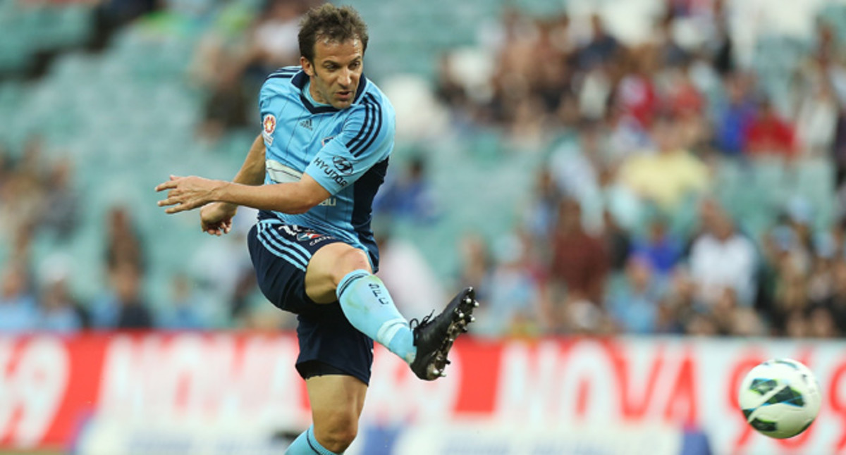 Allesandro Del Piero now plays for Sydney FC in the Australian league.