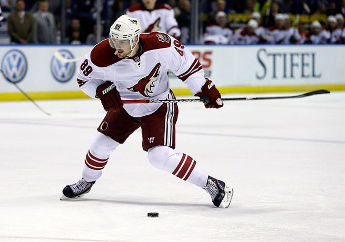 Mikkel Boedker finished with 26 points during the 2013 season for the Coyotes.
