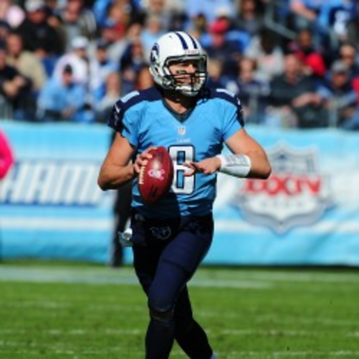 Matt Hasselbeck and the Colts are reportedly in contract discussions after his release from the Titans. (Scott Cunningham/Getty Images)