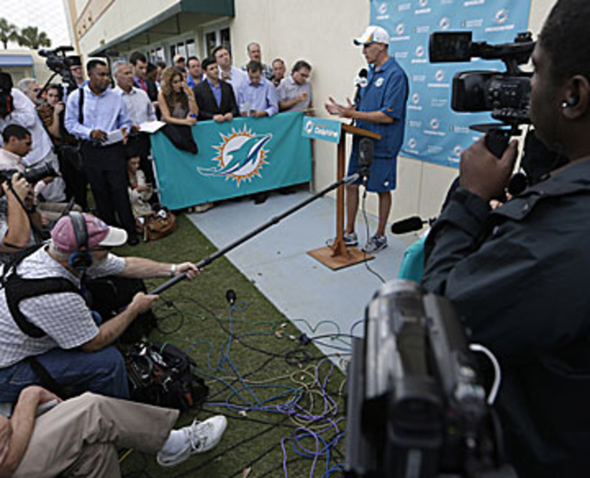 Joe Philbin has faced increasing criticism for his handling of the Dolphins in the wake of the Richie Incognito bullying scandal. (Lynne Sladky/AP)