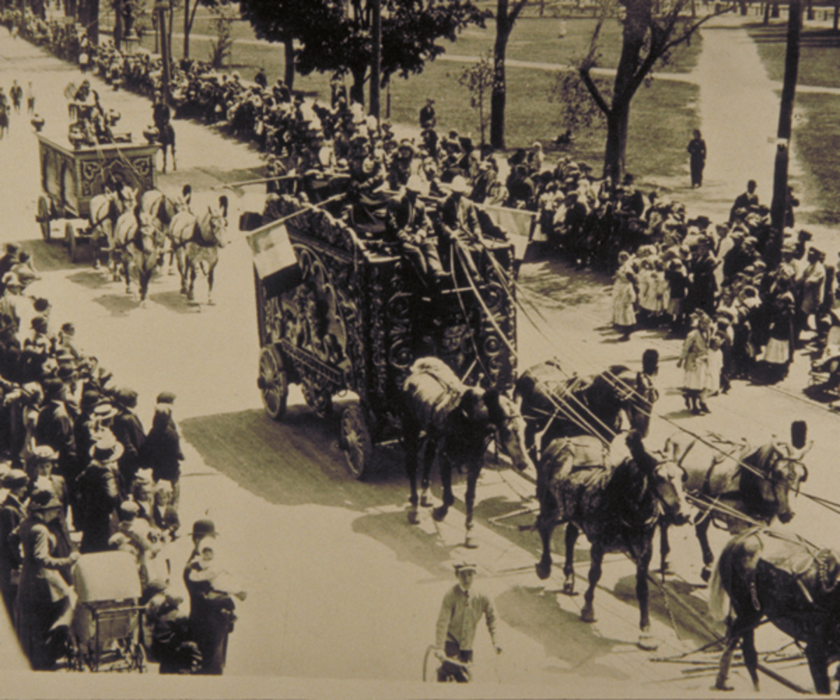 P.T. Barnum's circus wagon, courtesy of Ringling Brothers.