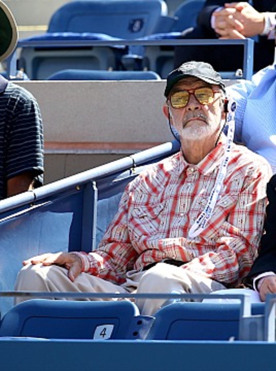 Sean Connery probably thought he'd be watching a Djokovic-Murray semifinal. (Al Bello/Getty Images)