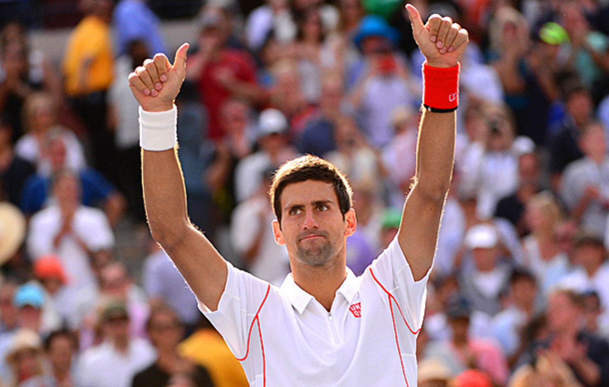 Novak Djokovic dropped the first set to Stanislas Wawrinka, but came back to win in five. (EMMANUEL DUNAND/Getty Images)