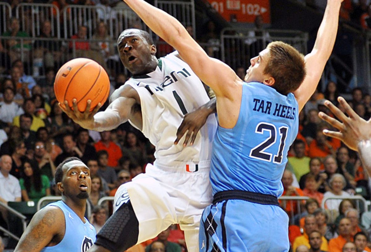 Durand Scott (left) and Kenny Kadji combined for 52 points against North Carolina.