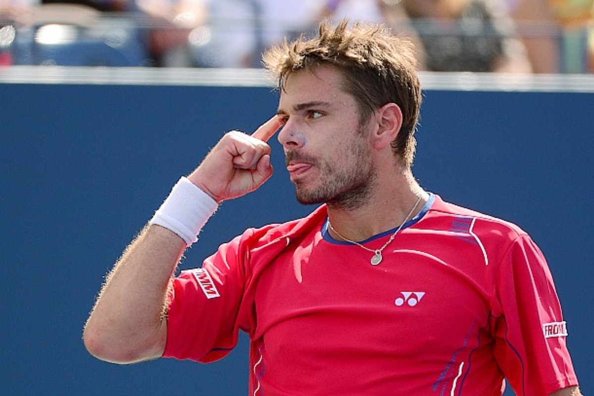 "Iron Man" Stan steals the third set for a 2-1 lead. (Emmanuel Dunand/AFP/Getty Images)