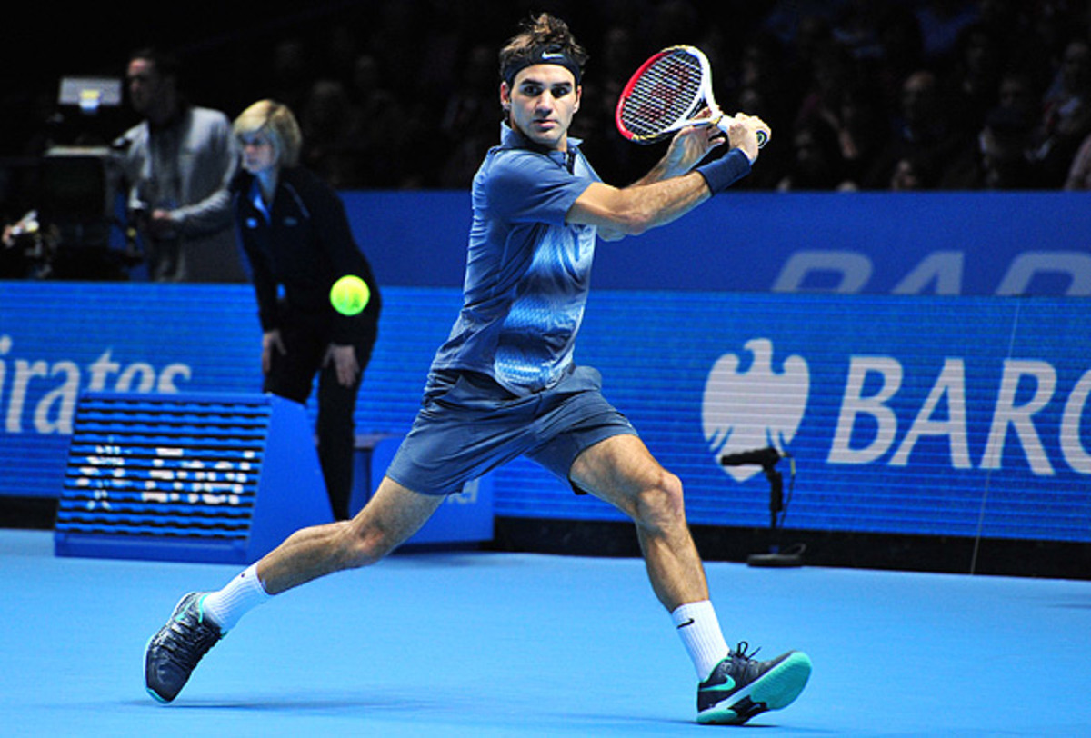 Roger Federer reached the semifinals of the ATP World Tour Finals, where he lost to Rafael Nadal. (GLYN KIRK/AFP/Getty Images)