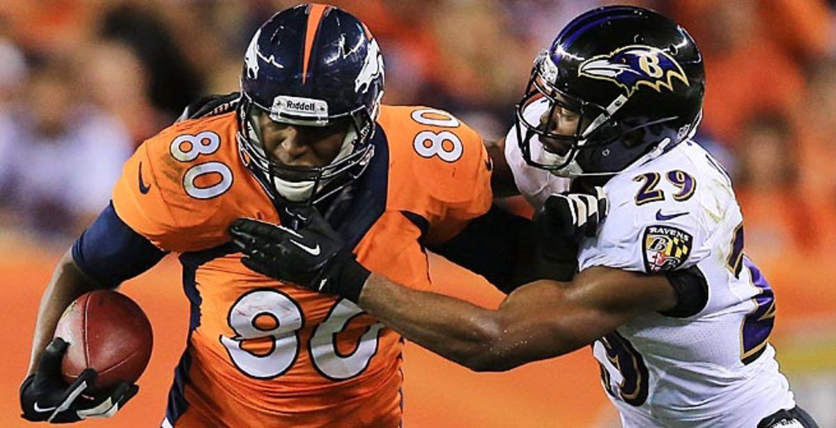 Julius Thomas has his coming-out party in the Broncos opener, catching two touchdown passes.