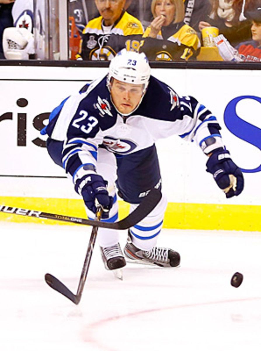 Forward Alexei Ponikarovsky joined the Jets as a free agent last summer. (Getty Images)
