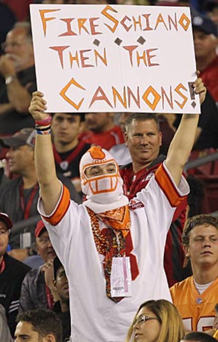 More than one Tampa Bay fan has lost confidence in coach Greg Schiano.