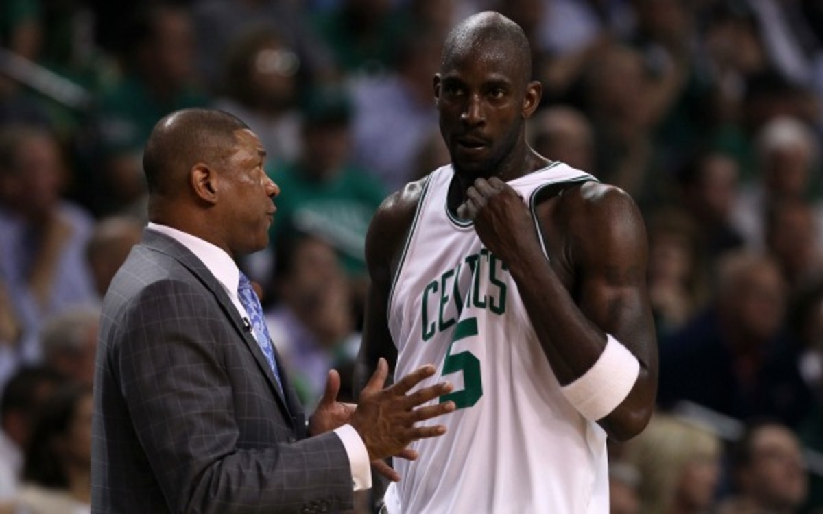 Doc Rivers and Kevin Garnett may still end up with the Clippers. (Elsa/Getty Images)