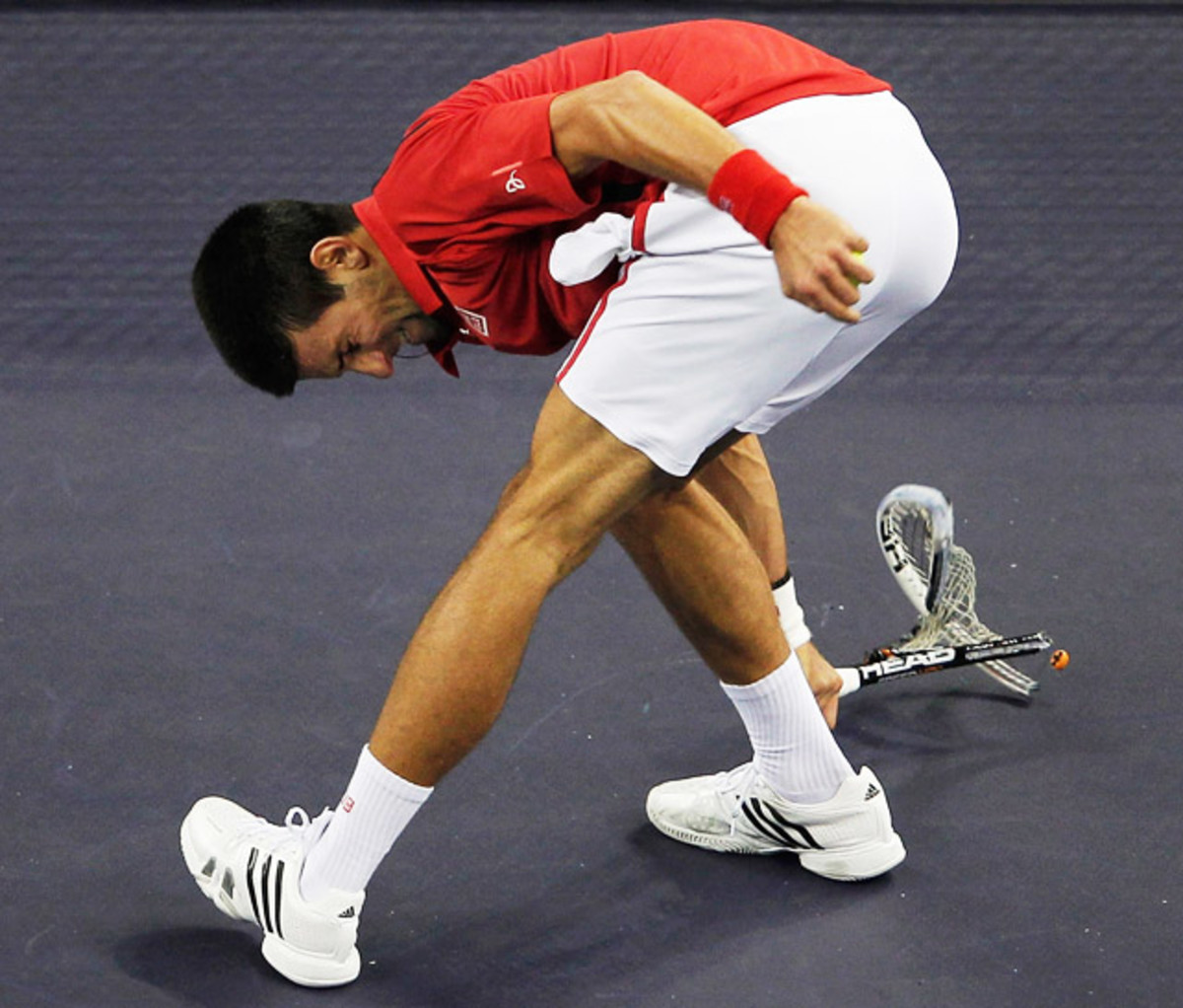 Tennis Players Smashing Rackets Sports Illustrated