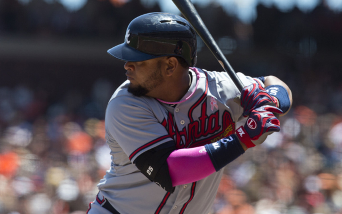Juan Francisco drove in 32 runs for the Braves during the 2012 season. (Photo by Jason O. Watson/Getty Images)