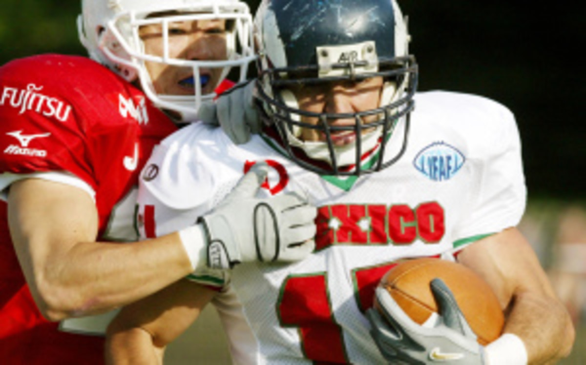 The International Federation of American Football currently has 66 countries as its members.  (AP Photo/Michael Probst)
