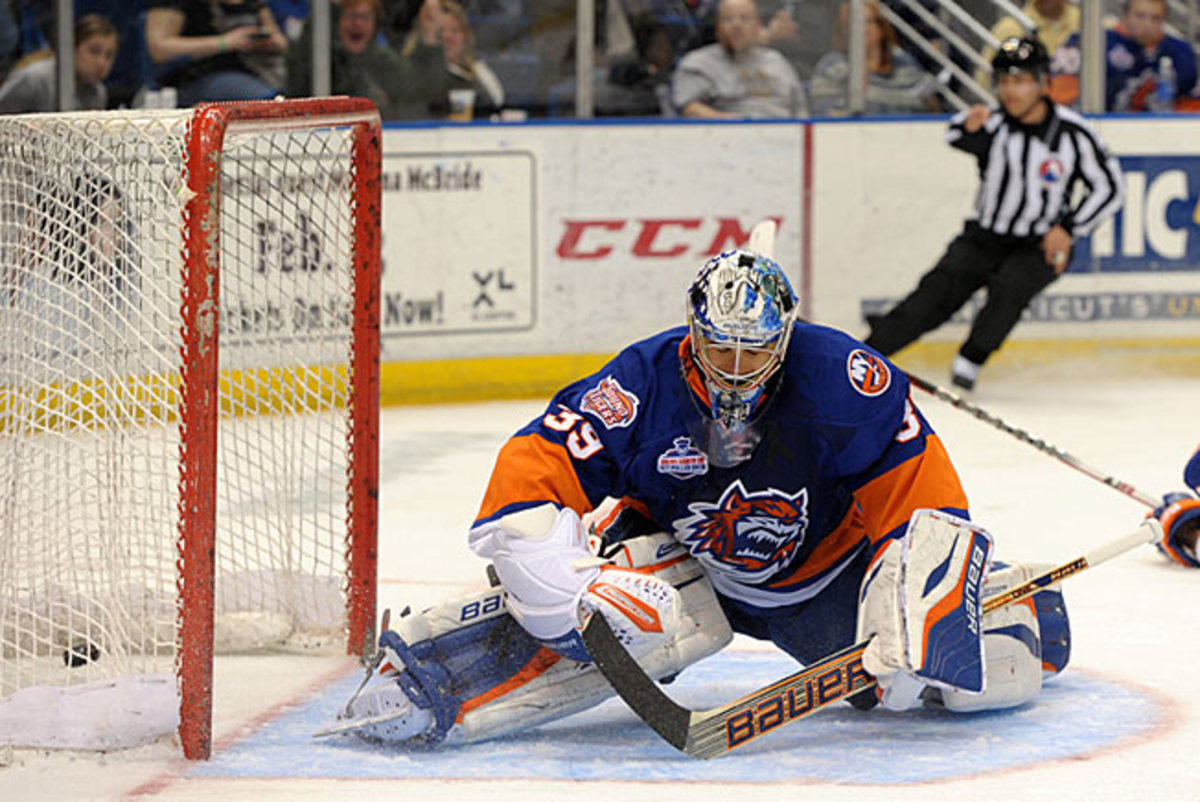 Rick DiPietro's struggles continued after he was sent down to the AHL Bridgeport Sound Tigers.