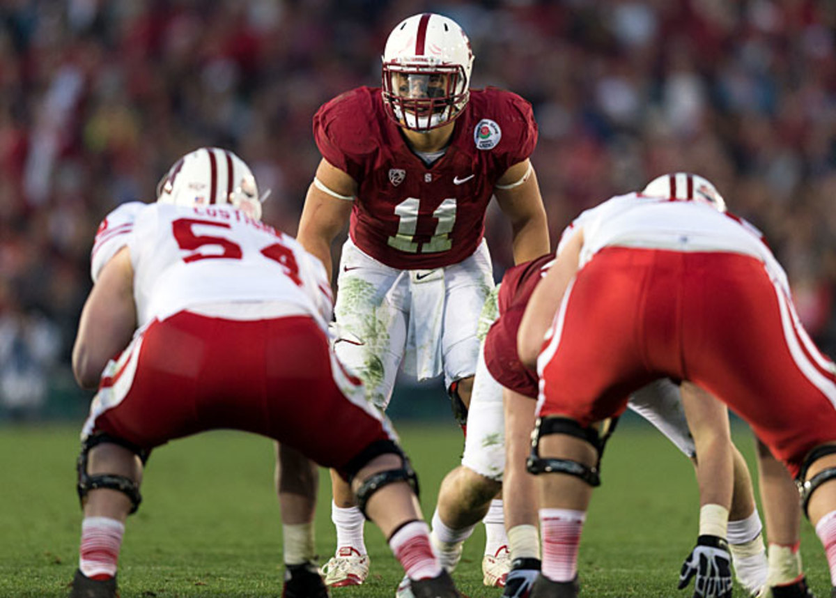 Shayne Skov (11) was a key cog in a Stanford defense that ranked fifth nationally against the run in '12.