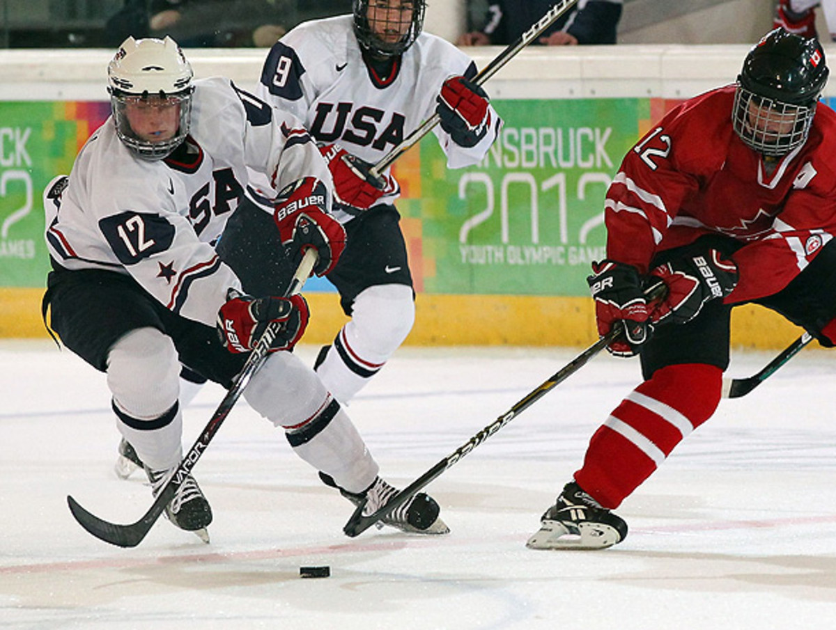 The United States is hoping to ride players like Jack Eichel (left) to another World Juniors title. (Martin Rose/Getty Images)