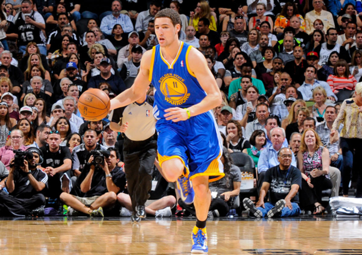 Warriors guard Klay Thompson went off in Game 2. (D. Clarke Evans/Getty Images)