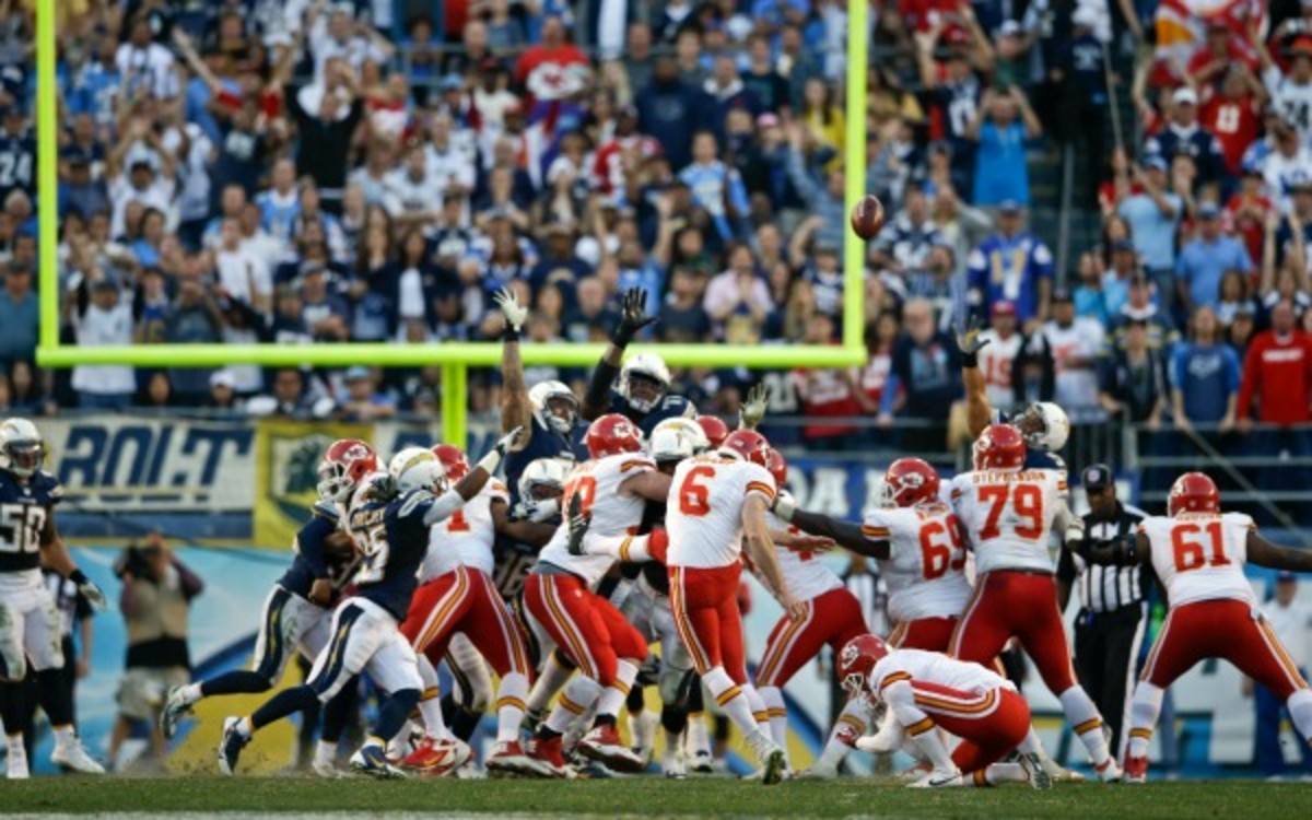Chiefs kicker Ryan Succop missed a potential game-winning field goal Sunday afternoon. (AP Images)