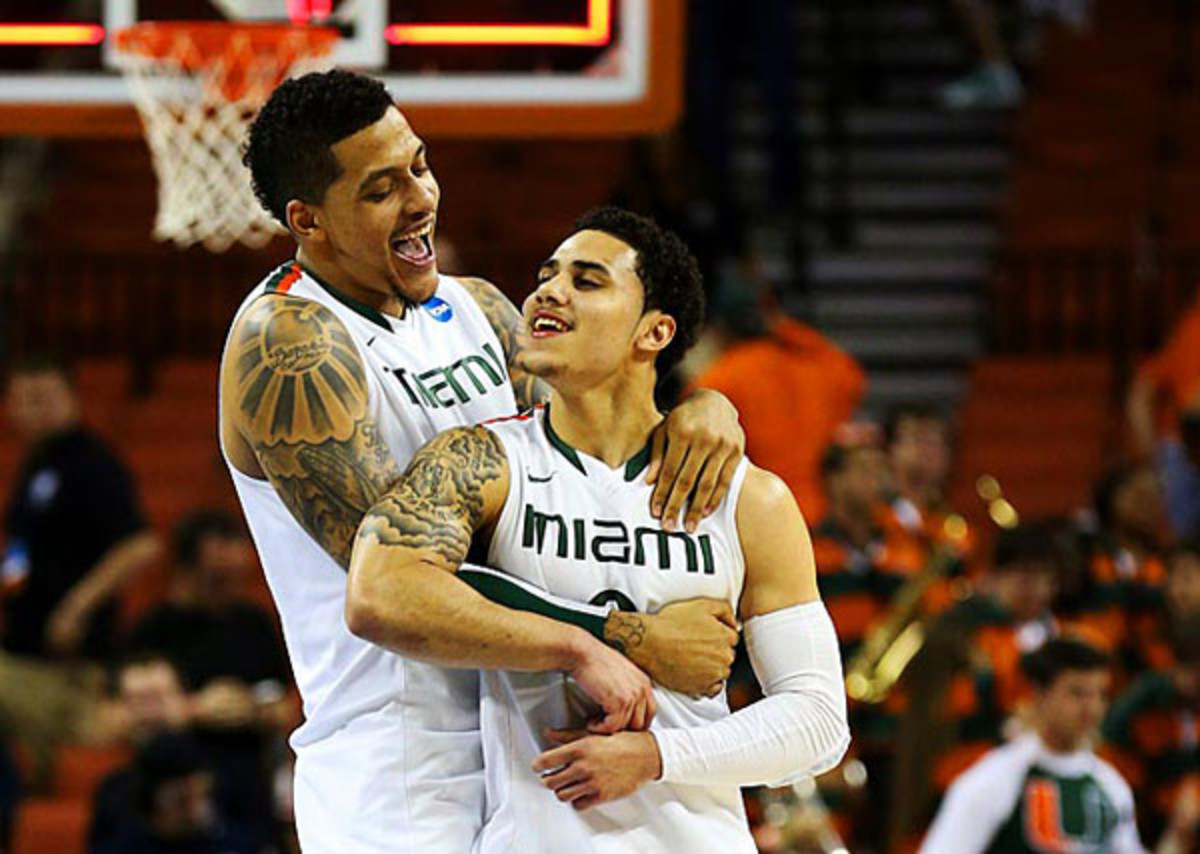 Shane Larkin and the Hurricanes have received the most March Madness social media mentions (Stephen Dunn/Getty Images)