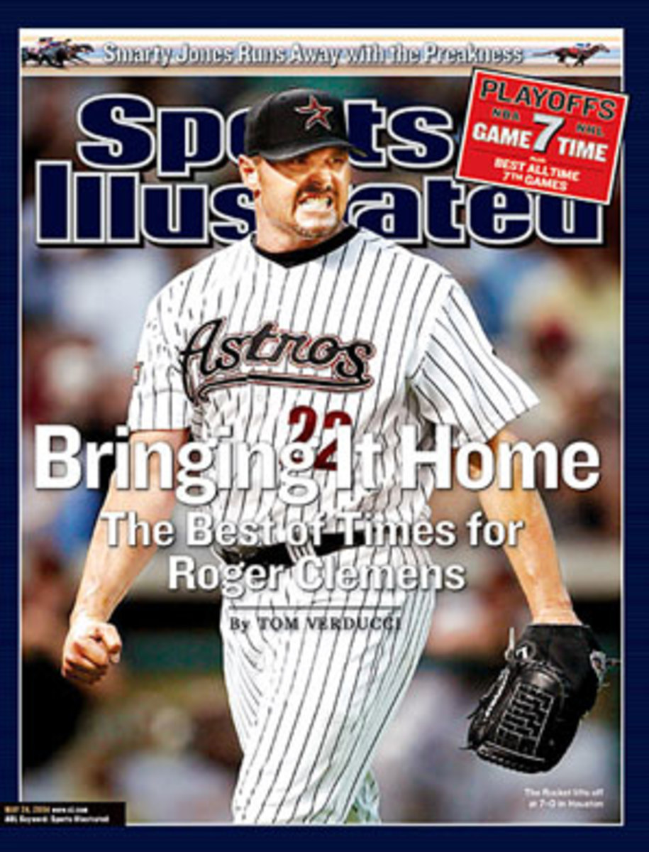 Roger Clemens showed no signs of slowing down in 2004, when he won his seventh and final Cy Young at age 42. (Jed Jacobsohn/Getty Images)