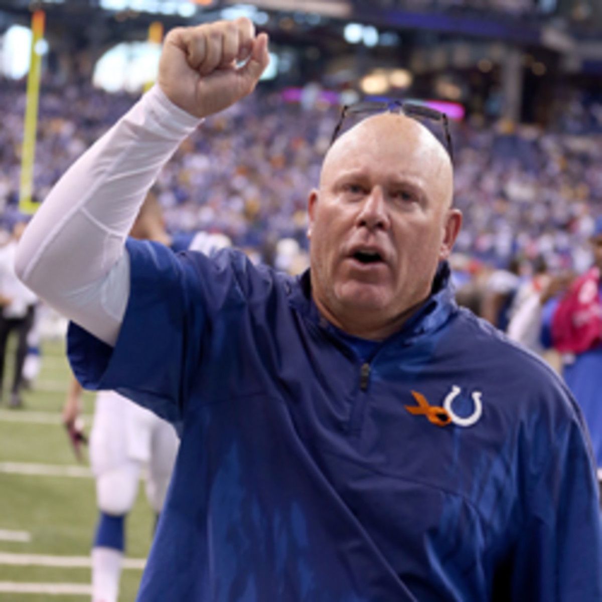 Bruce Arians coached the Colts to a wild-card berth while Chuck Pagano's battled leukemia. (Andy Lyons/Getty Images)