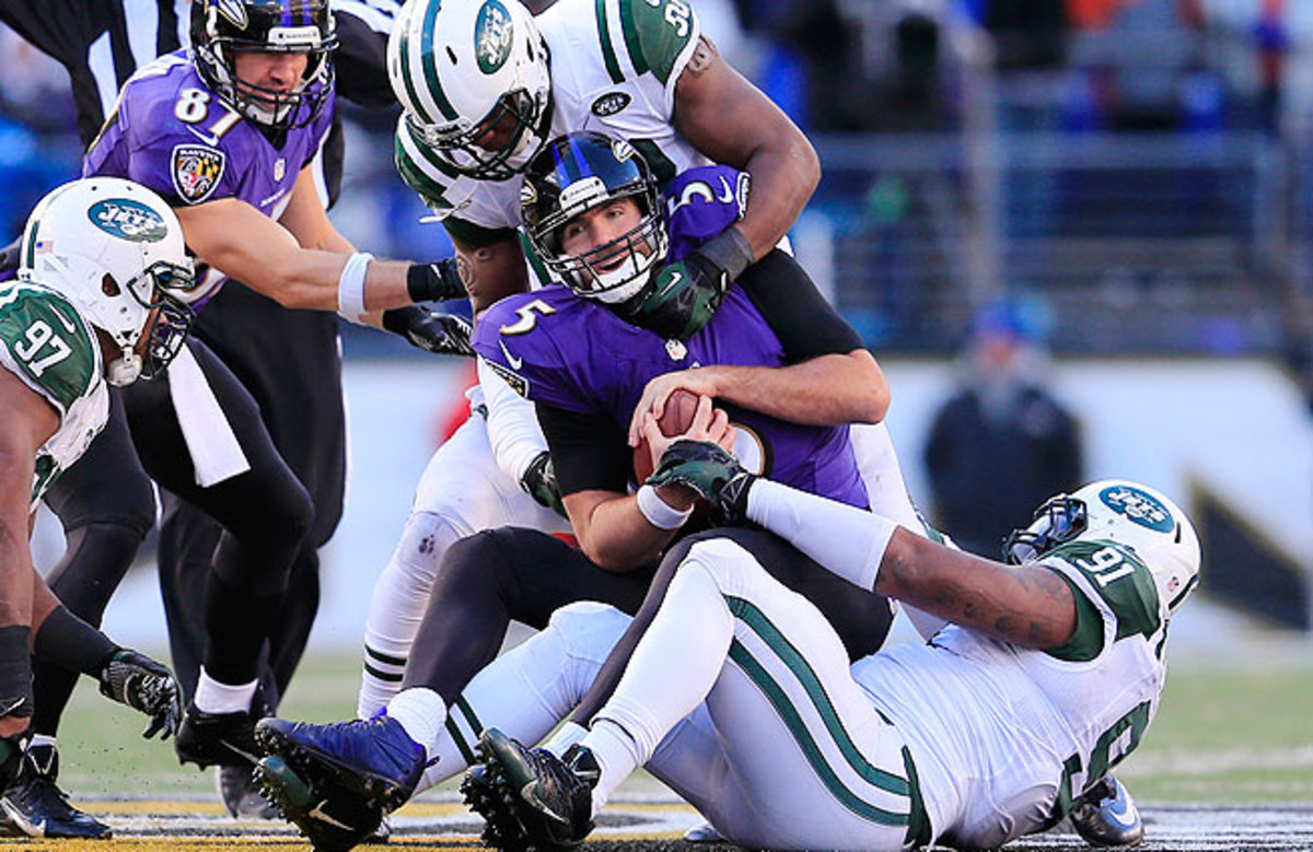 Rookie Sheldon Richardson (bottom) has been a force up front for the Jets all season.