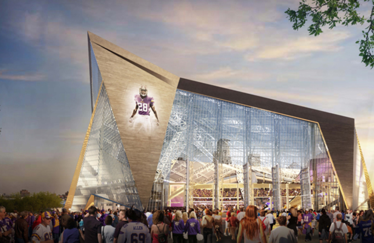 HKS Architects rendering of the new Vikings stadium.