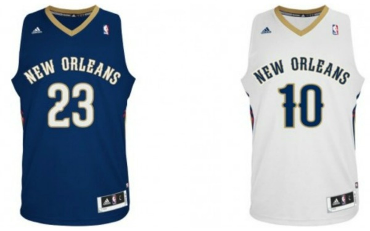 The Pelicans unveiled the home (navy blue) and road (white) uniforms. (Photos by Pelicans.com)