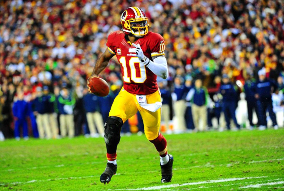Robert Griffin III threw for 3200 yards and 20 touchdowns, and also rushed for 815 yards in 2012.