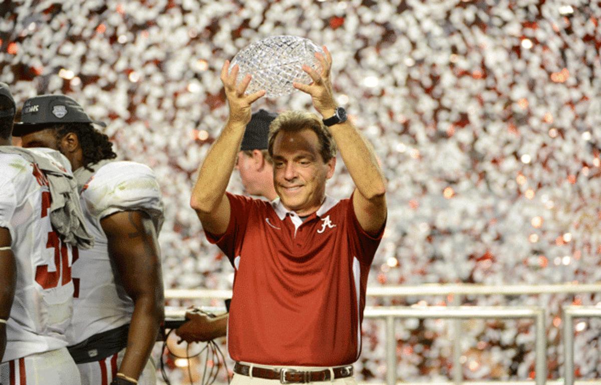 Nick Saban and Alabama seek to raise their third straight crystal ball, but odds are stacked against them